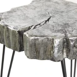 26" Polystone & Metal Modern Accent Table Gray 15 26" Polystone & Metal Modern Accent Table Gray -Michaels Decor Sale D400119S 4