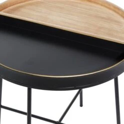 22" Black Metal Contemporary Accent Table -Michaels Decor Sale D400129S 4