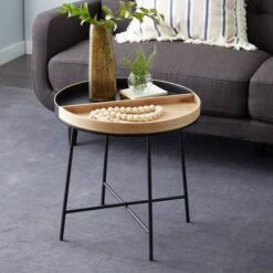 22" Black Metal Contemporary Accent Table -Michaels Decor Sale D400129S 8