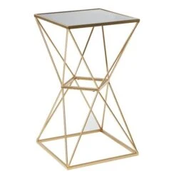 16" Glam Metal Accent Table