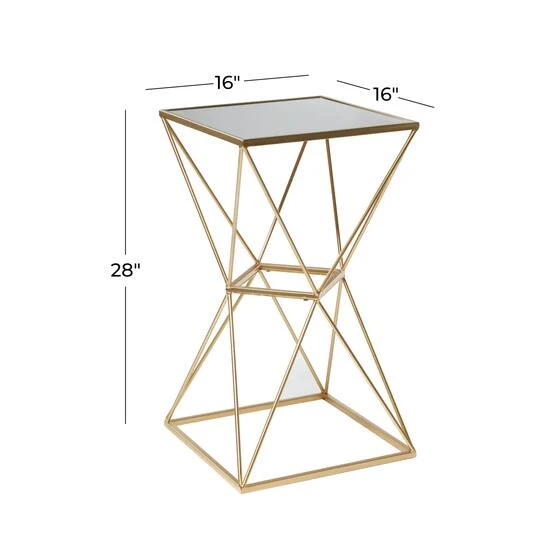 16" Glam Metal Accent Table 8 16" Glam Metal Accent Table - Image 6