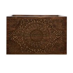 24" Brown Mango Wood Eclectic Accent Table -Michaels Decor Sale D400162S 5