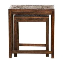 24" Brown Mango Wood Eclectic Accent Table -Michaels Decor Sale D400162S 7