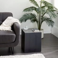 19" Black Rustic Wood Accent Table -Michaels Decor Sale D400168S 5