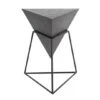 Gray Metal & Wood Modern Accent Table