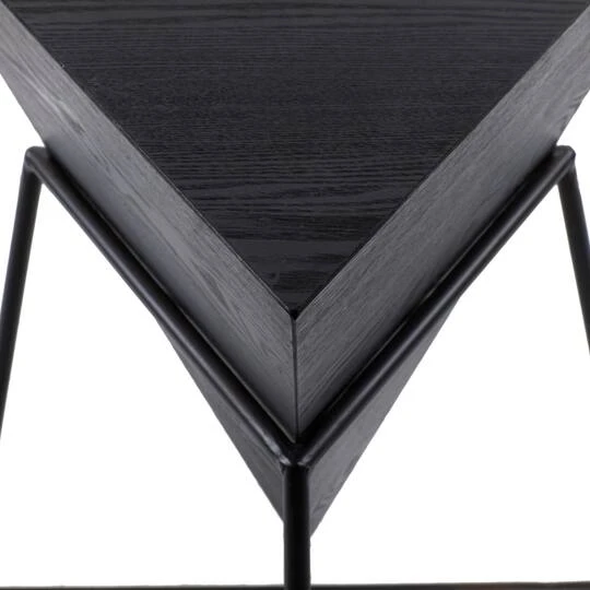 Gray Metal & Wood Modern Accent Table 9 Gray Metal & Wood Modern Accent Table - Image 7
