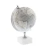 11" White Ceramic & Metal Contemporary Globe 2 11" White Ceramic & Metal Contemporary Globe -Michaels Decor Sale D400285S 1