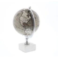11" White Ceramic & Metal Contemporary Globe 14 11" White Ceramic & Metal Contemporary Globe -Michaels Decor Sale D400285S 3