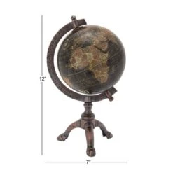 12" Rustic Black Globe With Silver Aluminum Stand -Michaels Decor Sale D400300S 7