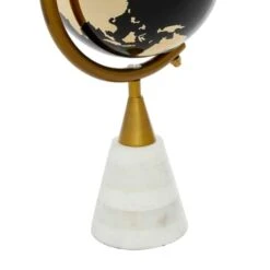 11" Gold Ceramic Modern Globe 13 11" Gold Ceramic Modern Globe -Michaels Decor Sale D400341S 3