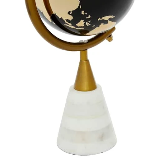 11" Gold Ceramic Modern Globe 6 11" Gold Ceramic Modern Globe - Image 4