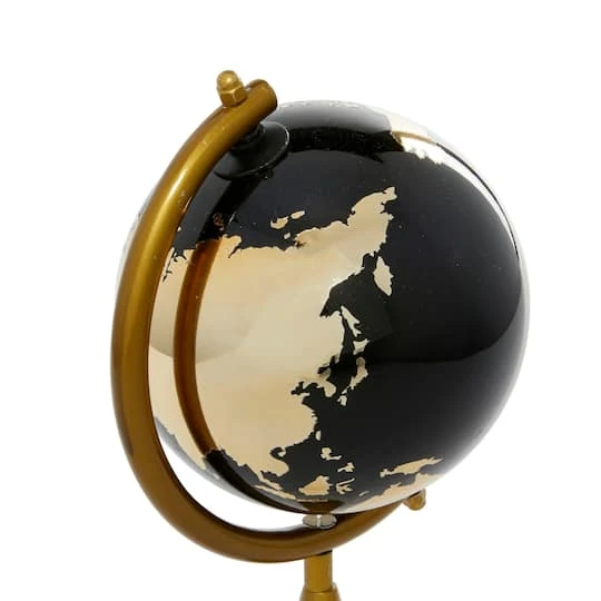 11" Gold Ceramic Modern Globe 7 11" Gold Ceramic Modern Globe - Image 5