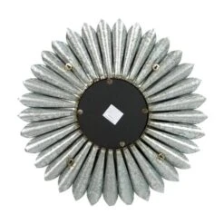 32" Gray Contemporary Galvanized Metal Wall Mirror -Michaels Decor Sale D400346S 5