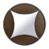 32" Brown Wood Industrial Round Wall Mirror 1 32" Brown Wood Industrial Round Wall Mirror -Michaels Decor Sale D400350S 1