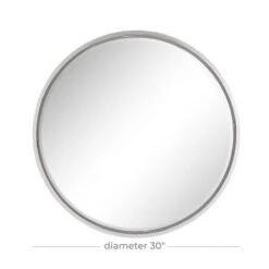 30" Silver Contemporary Metal Wall Mirror -Michaels Decor Sale D400400S 5