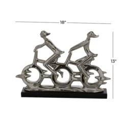 18" Silver Porcelain Cyclists Sculpture -Michaels Decor Sale D400444S 6