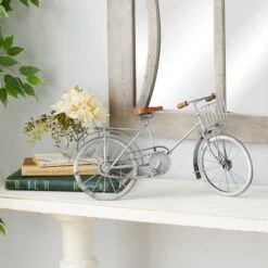 19" Silver Metal Vintage Bicycle Sculpture -Michaels Decor Sale D400446S 8