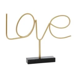 18" Gold Contemporary Love Decorative Sign