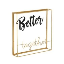 10" Gold Contemporary Better Together Décor Sign