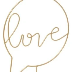 13" Gold Hello, Love & Wish Tabletop Sign Set -Michaels Decor Sale D401193S 5