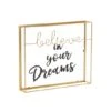 Gold Metal Contemporary Believe In Your Dreams Decorative Sign 2 Gold Metal Contemporary Believe In Your Dreams Decorative Sign -Michaels Decor Sale D401201S 1