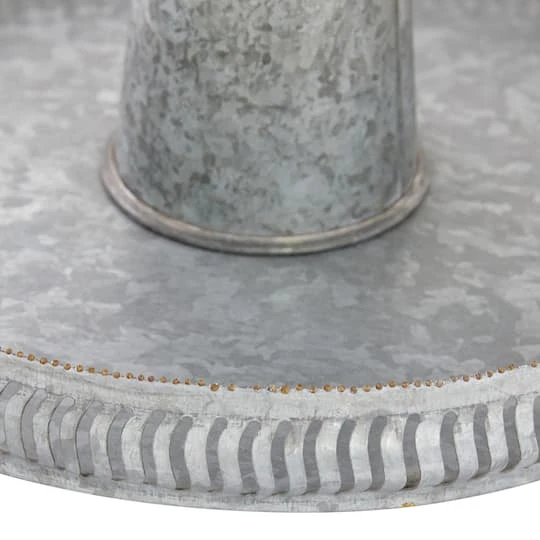 Silver Iron Farmhouse 2 Tier Tray Stand 6 Silver Iron Farmhouse 2 Tier Tray Stand - Image 4