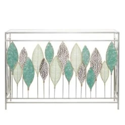 Silver Metal Contemporary Console Table 30" X 44" X 15" 12 Silver Metal Contemporary Console Table 30" X 44" X 15" -Michaels Decor Sale D401814S 2