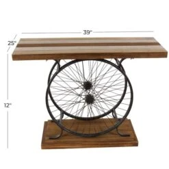 Brown Industrial Wood Console Table, 12" X 39" -Michaels Decor Sale D401816S 7