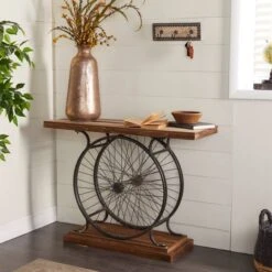 Brown Industrial Wood Console Table, 12" X 39" -Michaels Decor Sale D401816S 9