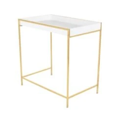 Set Of 2 Gold Metal Contemporary Console Table, 22", 20" -Michaels Decor Sale D401817S 4
