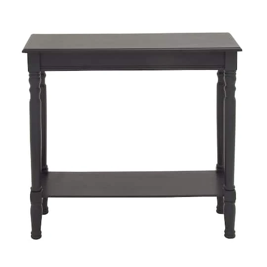 Black Traditional Wood Console Table, 32" X 32" 4 Black Traditional Wood Console Table, 32" X 32" - Image 2