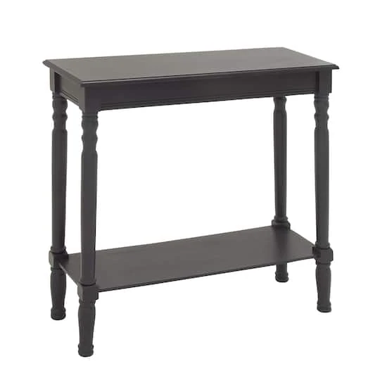 Black Traditional Wood Console Table, 32" X 32" 5 Black Traditional Wood Console Table, 32" X 32" - Image 3