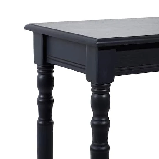 Black Traditional Wood Console Table, 32" X 32" 6 Black Traditional Wood Console Table, 32" X 32" - Image 4