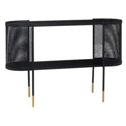 Black Contemporary Metal Console Table, 32" X 47"