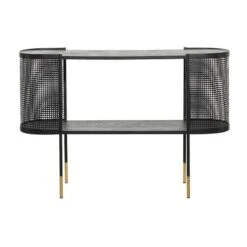 Black Contemporary Metal Console Table, 32" X 47" -Michaels Decor Sale D401843S 5