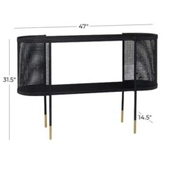 Black Contemporary Metal Console Table, 32" X 47" -Michaels Decor Sale D401843S 6