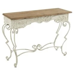 White Farmhouse Metal Console Table, 32" X 42" 11 White Farmhouse Metal Console Table, 32" X 42" -Michaels Decor Sale D401844S 2