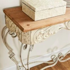 White Farmhouse Metal Console Table, 32" X 42" 12 White Farmhouse Metal Console Table, 32" X 42" -Michaels Decor Sale D401844S 3