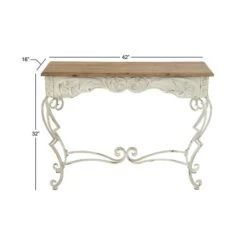 White Farmhouse Metal Console Table, 32" X 42" 13 White Farmhouse Metal Console Table, 32" X 42" -Michaels Decor Sale D401844S 4