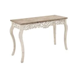 White Farmhouse Wood Console Table, 30" X 46" -Michaels Decor Sale D401851S 2