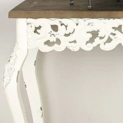 White Farmhouse Wood Console Table, 30" X 46" -Michaels Decor Sale D401851S 3