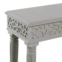 Grey Farmhouse Mango Wood Console Table, 30" X 36" -Michaels Decor Sale D401859S 4