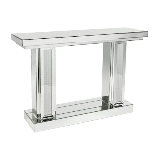 Silver Glam Wood Console Table, 32" X 48" 3 Silver Glam Wood Console Table, 32" X 48"