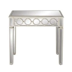 Set Of 2 Grey Wood Glam Console Table, 31" X 31" -Michaels Decor Sale D401865S 2
