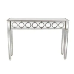 Silver Glam Wood Console Table, 32" X 47"