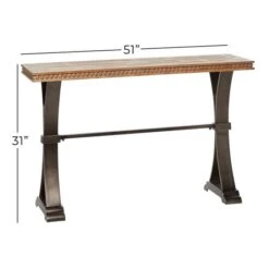 Brown Industrial Wood Console Table, 31" X 51" -Michaels Decor Sale D401877S 6