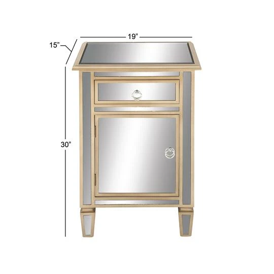 Beige Mirror Glam Cabinet, 30" X 19" X 15" 13 Beige Mirror Glam Cabinet, 30" X 19" X 15" - Image 11