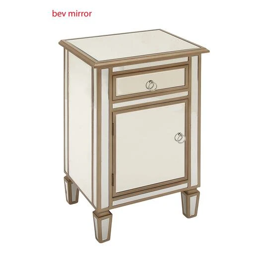 Beige Mirror Glam Cabinet, 30" X 19" X 15" 6 Beige Mirror Glam Cabinet, 30" X 19" X 15" - Image 4