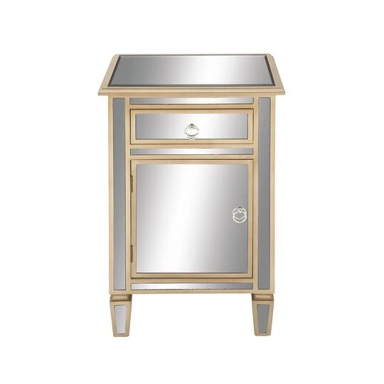 Beige Mirror Glam Cabinet, 30" X 19" X 15" 8 Beige Mirror Glam Cabinet, 30" X 19" X 15" - Image 6