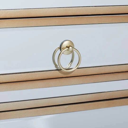 Beige Mirror Glam Cabinet, 30" X 19" X 15" 10 Beige Mirror Glam Cabinet, 30" X 19" X 15" - Image 8